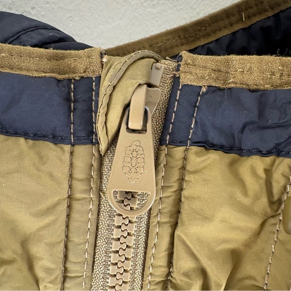 Free People Movement Parker Packable Puffer Coat Dark Navy & Brown Medium Hooded - Picture 3 of 13